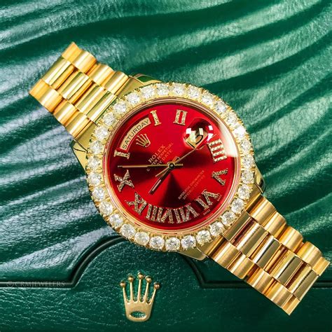 red rolex face diamond bezel replica|rolex crown bezel.